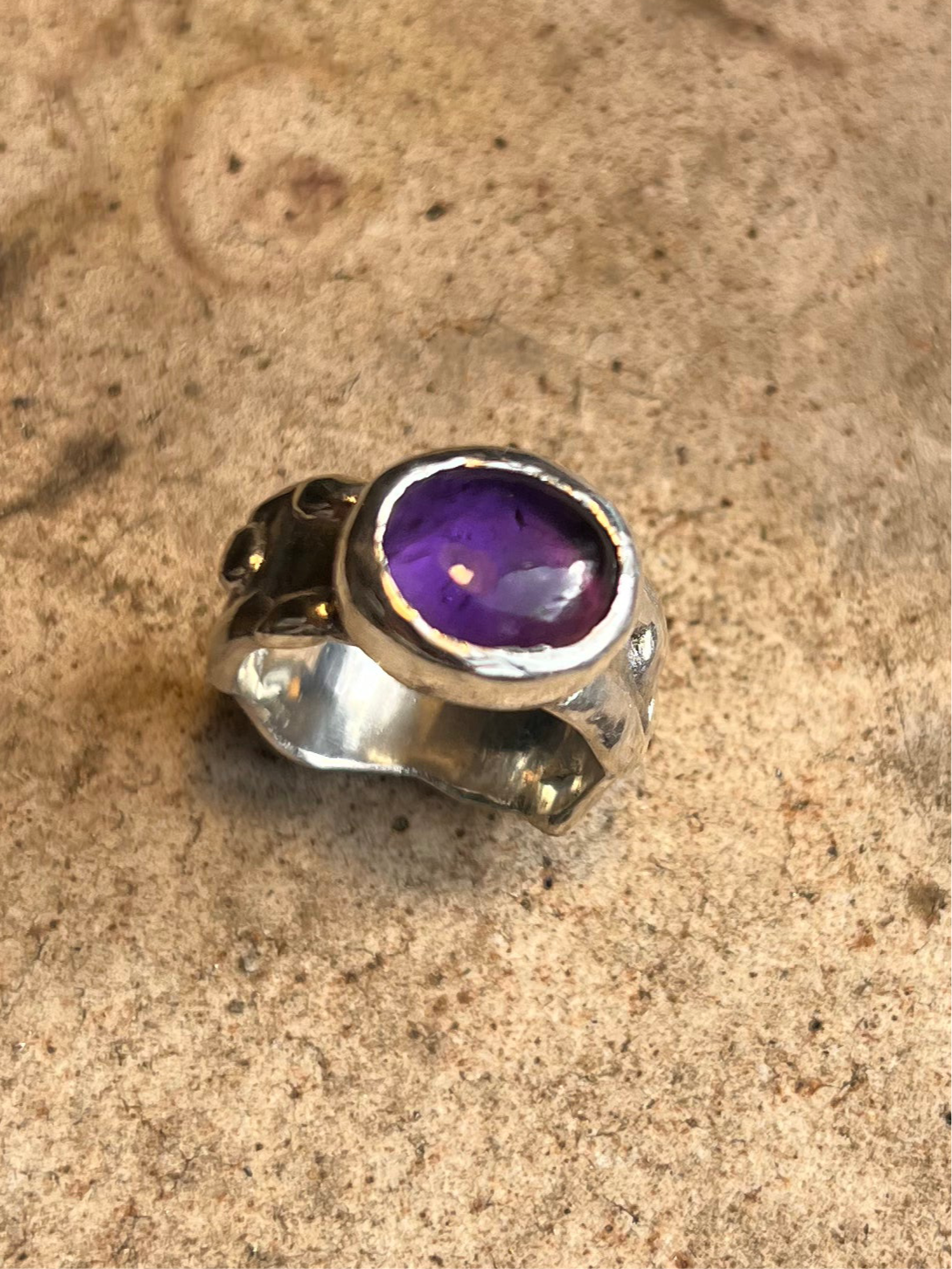 anillo PUNTOS + AMATISTA